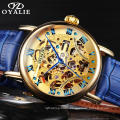 Men Watch Top Luxury Brand Men Mechanical Watch OYALIE Brand Men Classic Gold Case Alloy Watch Made In China
